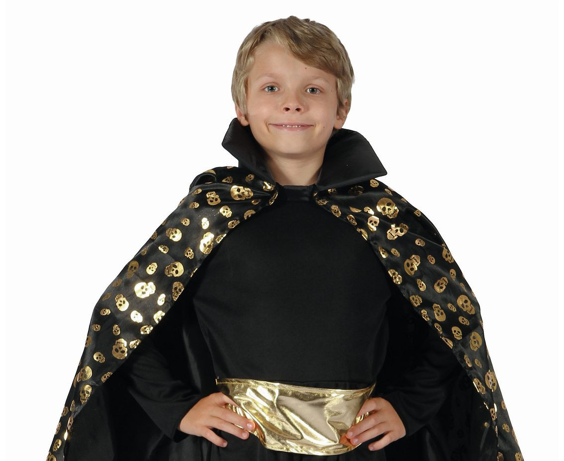 Role play-set for child Gold Vampire (cape, belt), size 110/120 cm